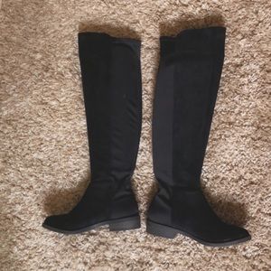 Black knee high boots